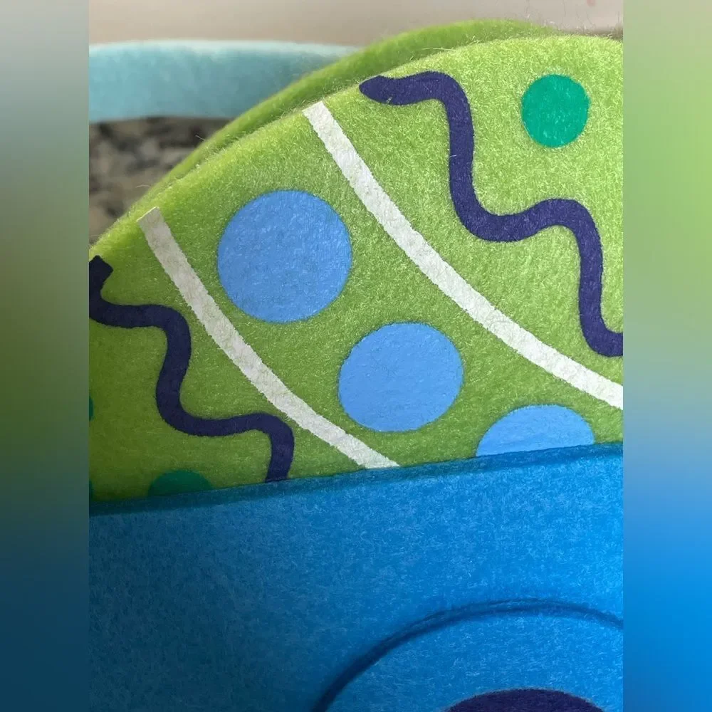 Two Adorable Felt Easter Basket Decorations